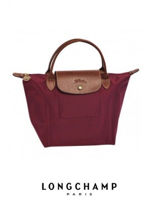LC043*LONGCHAMP LE PLIAGE TOTE 1621089 SMALL/SHORT HANDLE (BORDEAUX)